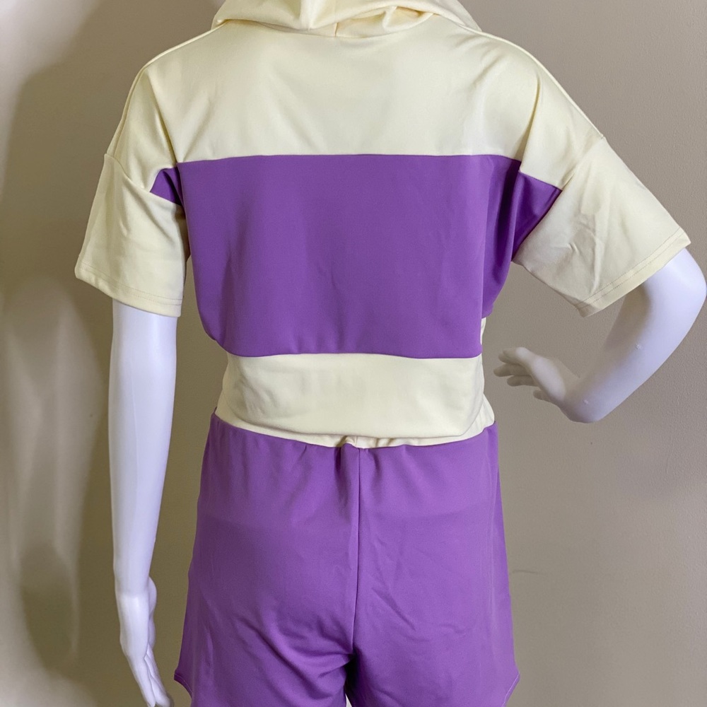 Lavender Cropped Track Set - Picture 3 of 3